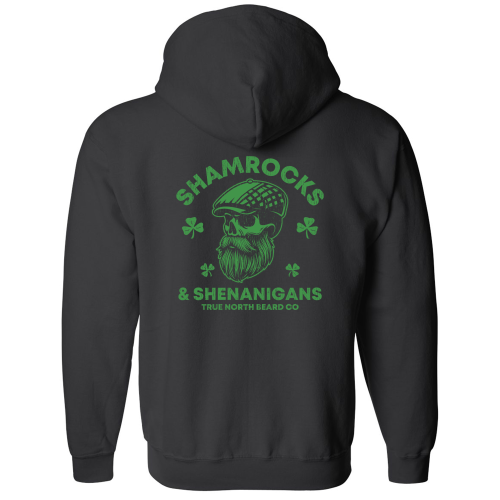 True North Beard Co - Shamrocks and Shenanigans Zip Up Hoodie - Free Beard Oil Combo