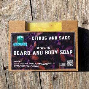 True North Beard Co Citrus and Sage Beard and Body Soap