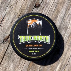 True North Beard Co Earth and Sky Beard Balm Earthy, Woody, Oud 2oz