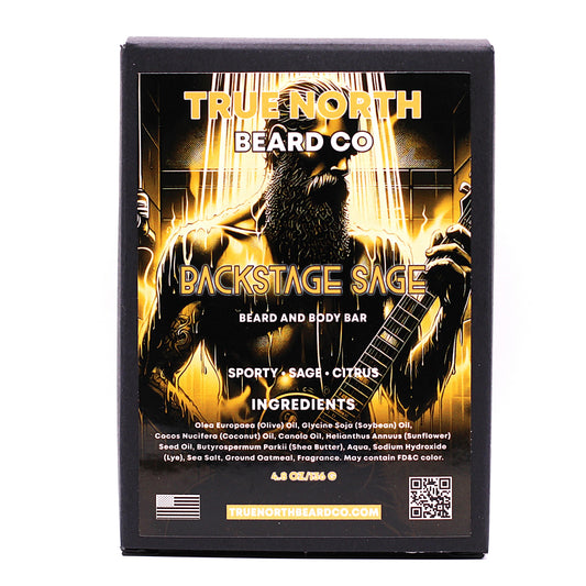 Backstage Sage Beard and Body Bar - Citrus, Green Sage