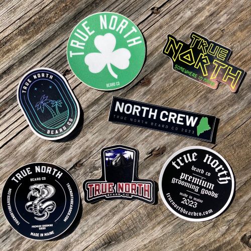 True North Beard Co Sticker Pack