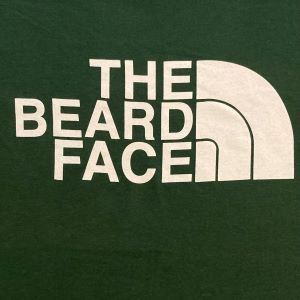 True North Beard Co The Beard FaceForest Green with White Print T-shirt